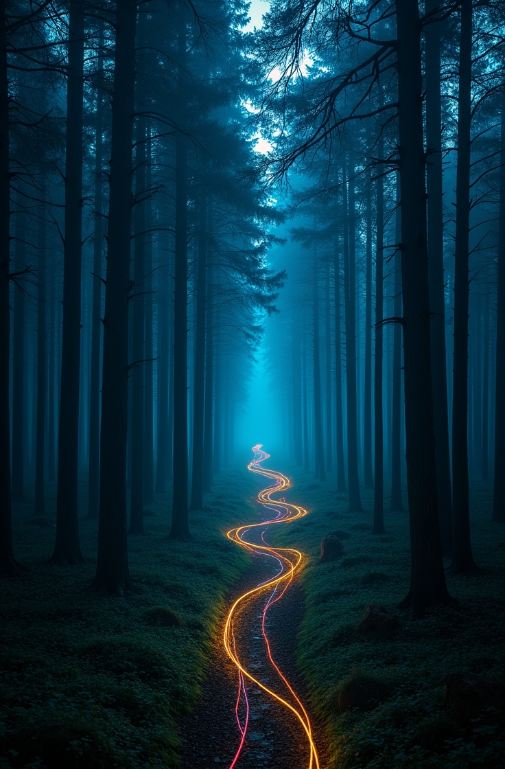 Bioluminescent Forest Trail images for now: Super Magical Night Photography & Visual Sourcing 1