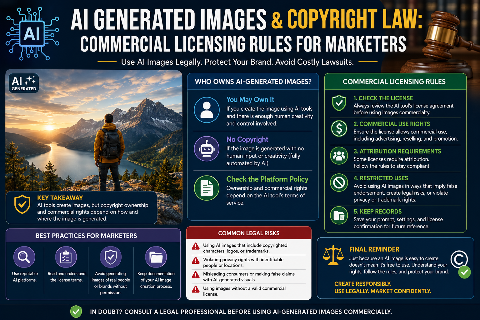 Ai Generated Image Copyright Law: Commercial Licensing Rules for Marketers