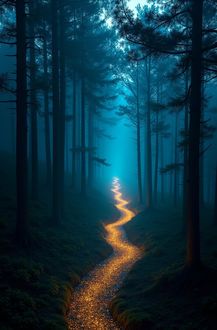 Enchanted Forest Light Trails commercial picture: The Ultimate Guide to Website Imagery & Stock Photography 1
