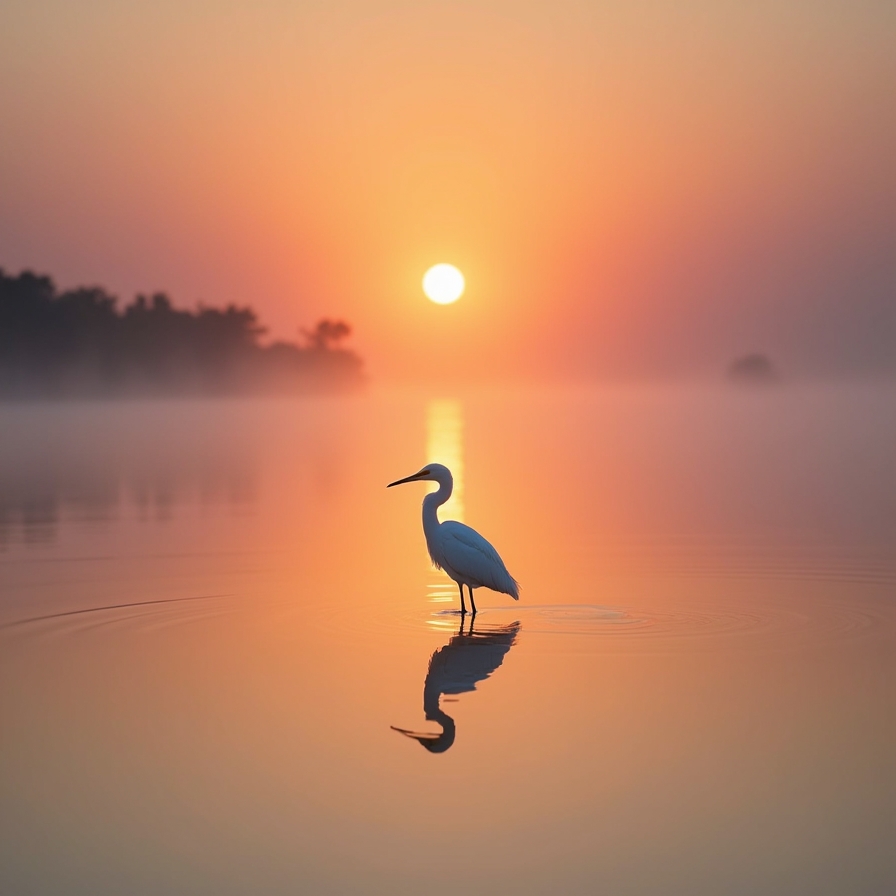 Beautiful white bird reflection shot in lake water at sunset, suitable for free royalty free images for blogs header images. free royalty free images for blogs 0