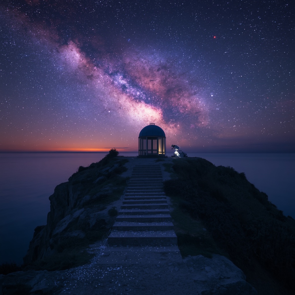 The Celestial Coastal Observatory: Download Free Royalty-Free Captionless Image for Blogs & Digital Wallpapers
